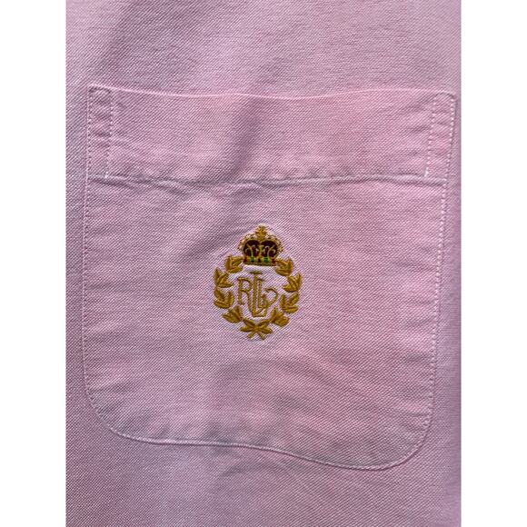 Vintage Ralph Lauren Oxford Button-Up Pink Shirt Women 6P 100% Cotton Preppy - Picture 7 of 7